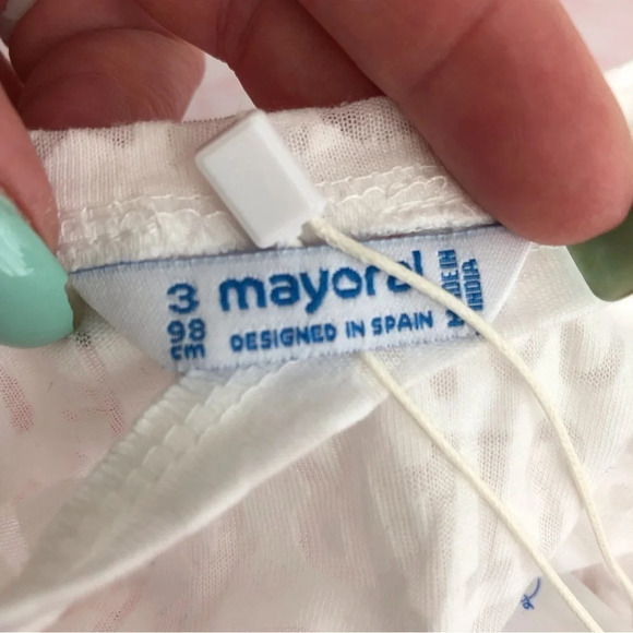 NWT Mayoral shirt short sleeve burnout white to pink ombré size 3 years - Picture 3 of 8